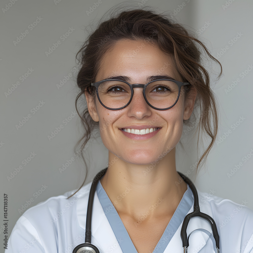 young doctor with stethoscope young doctor with stethoscope