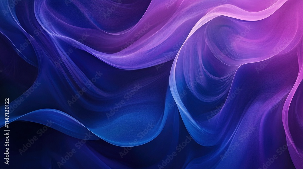Fototapeta premium A gradient of deep blue and purple hues, blending into a smooth transition.
