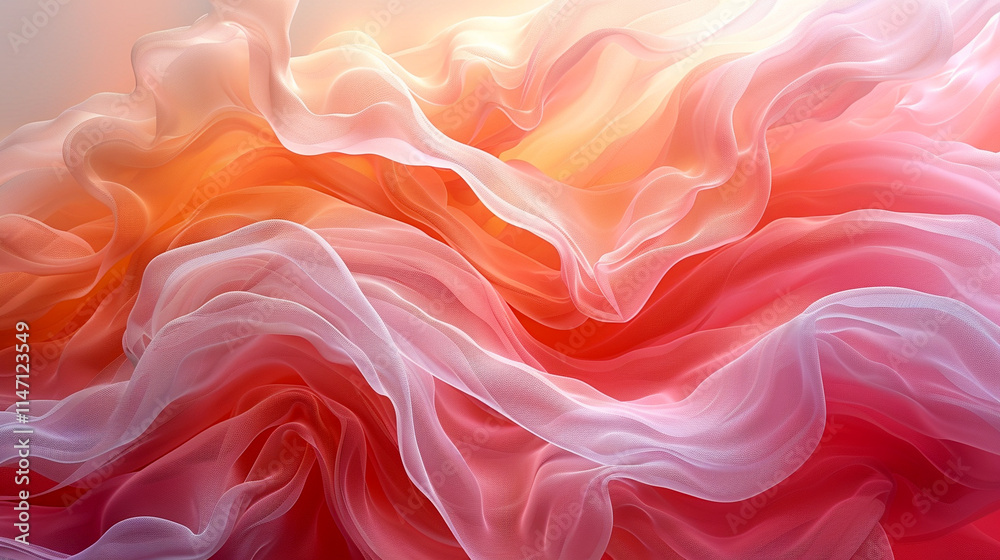 Swirling waves of color create a dreamy abstract landscape Swirling waves of color create a dreamy abstract landscape