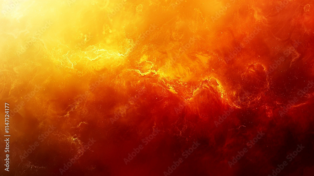 Naklejka premium Vibrant cosmic swirl of fiery colors and dynamic energy in space