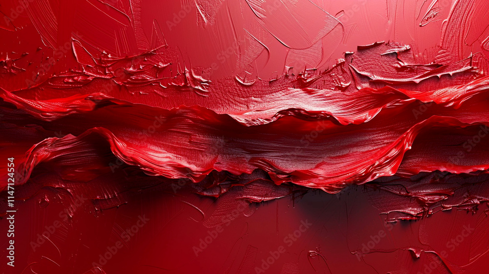 Captivating texture and depth in vibrant red art piece Captivating texture and depth in vibrant red art piece