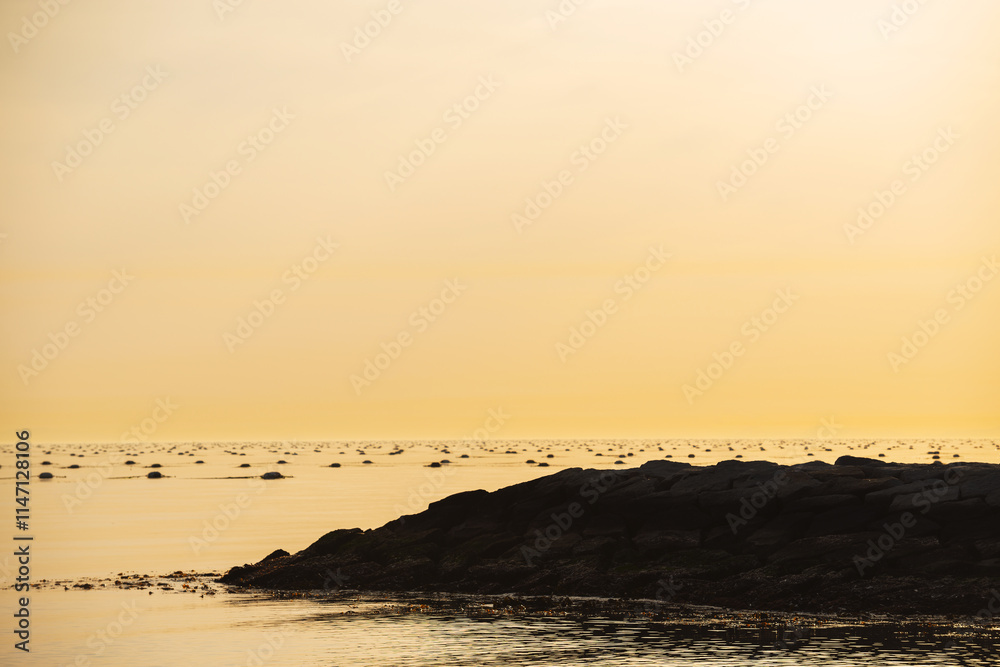Obraz premium 夕方の明石の海の風景