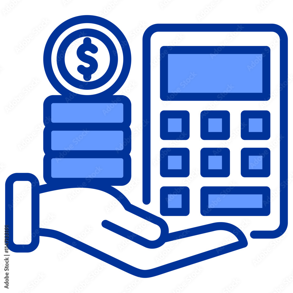 Economic and Industrial Growth BLue Icon Economic and Industrial Growth BLue Icon