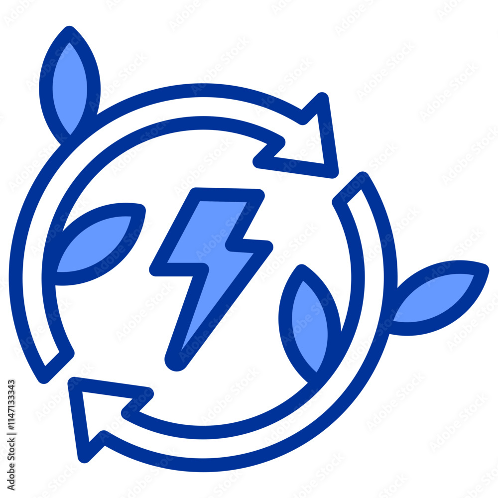 Economic and Industrial Growth BLue Icon Economic and Industrial Growth BLue Icon