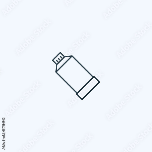 Minimalist toothpaste tube icon - simple and modern design for dental health themes