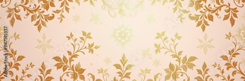Wallpaper Mural Bright luxury vintage wedding seamless wallpaper background in shades of ivory, blush pink, and gold with intricate floral and lace patterns, floral, lace Torontodigital.ca