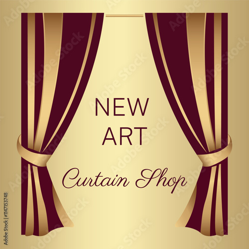 logo curtain vector