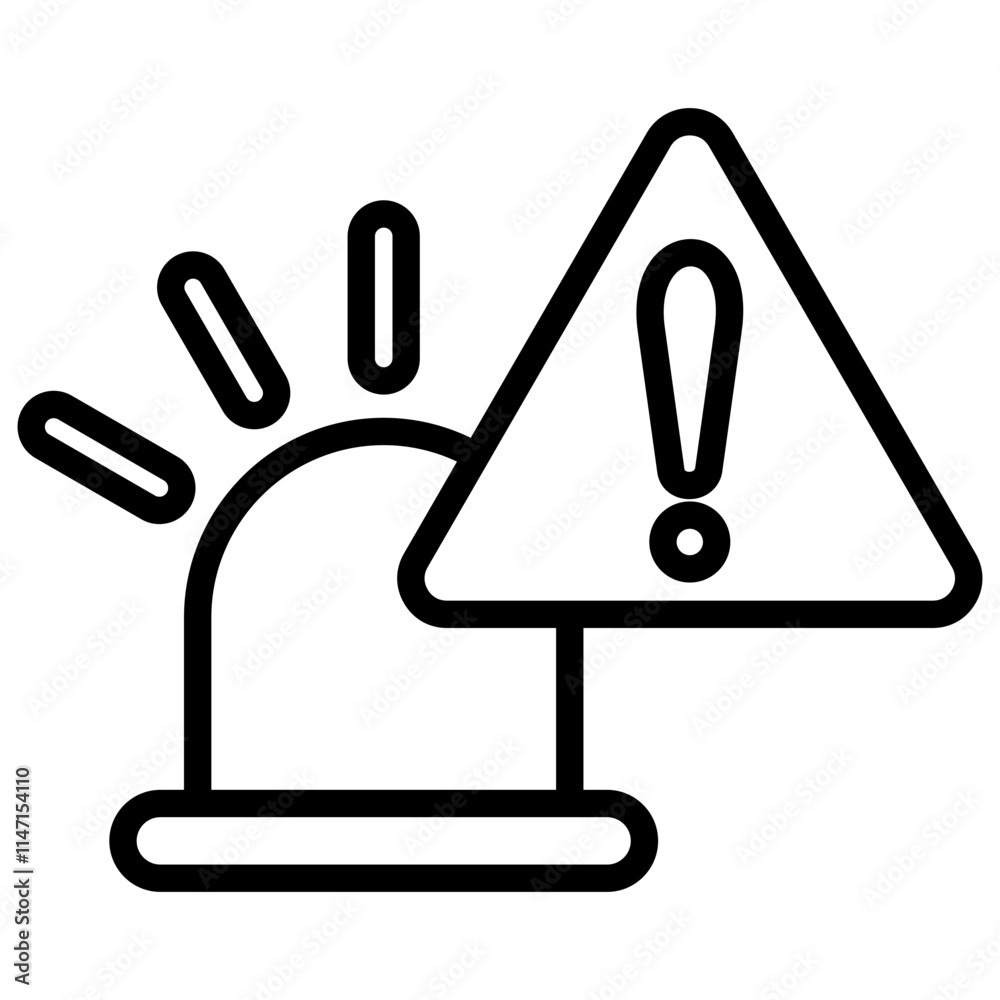 Technical Problems Outline Icon Technical Problems Outline Icon