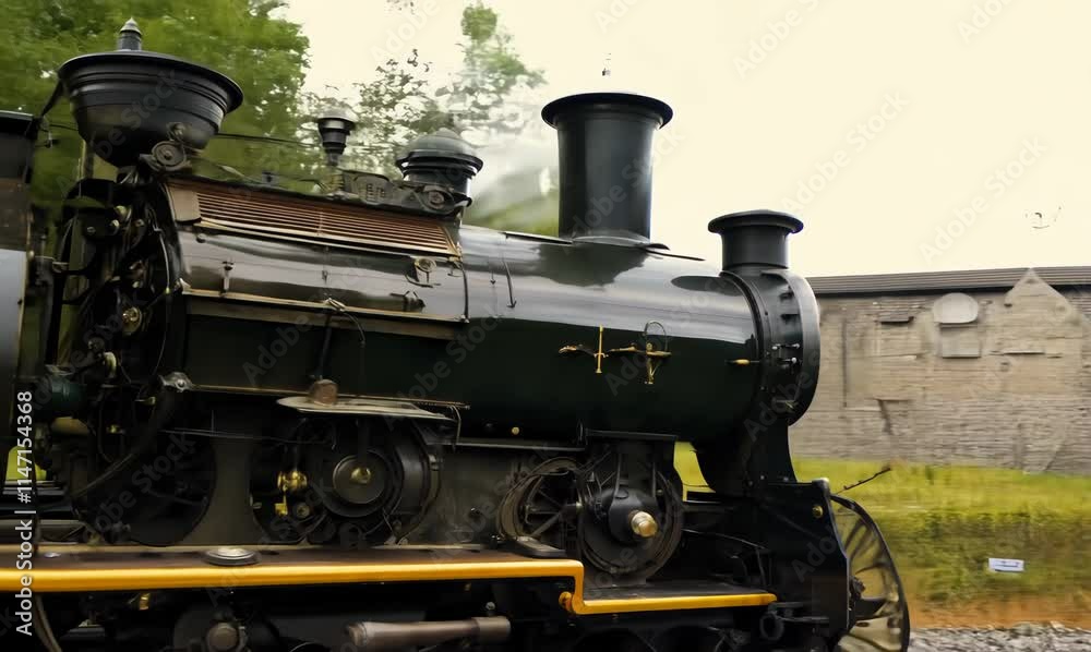 the beauty of steam: a close-up view of a vintage train in motion the beauty of steam: a close-up view of a vintage train in motion