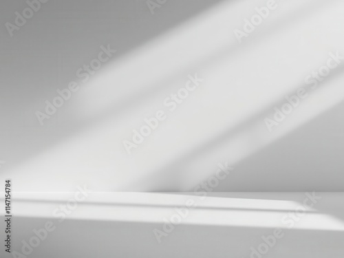 Smooth gray background with soft, diffused lighting creating elegant shadows for product presentation, soft, elegant