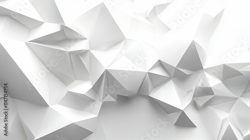 Abstract white polygonal background.