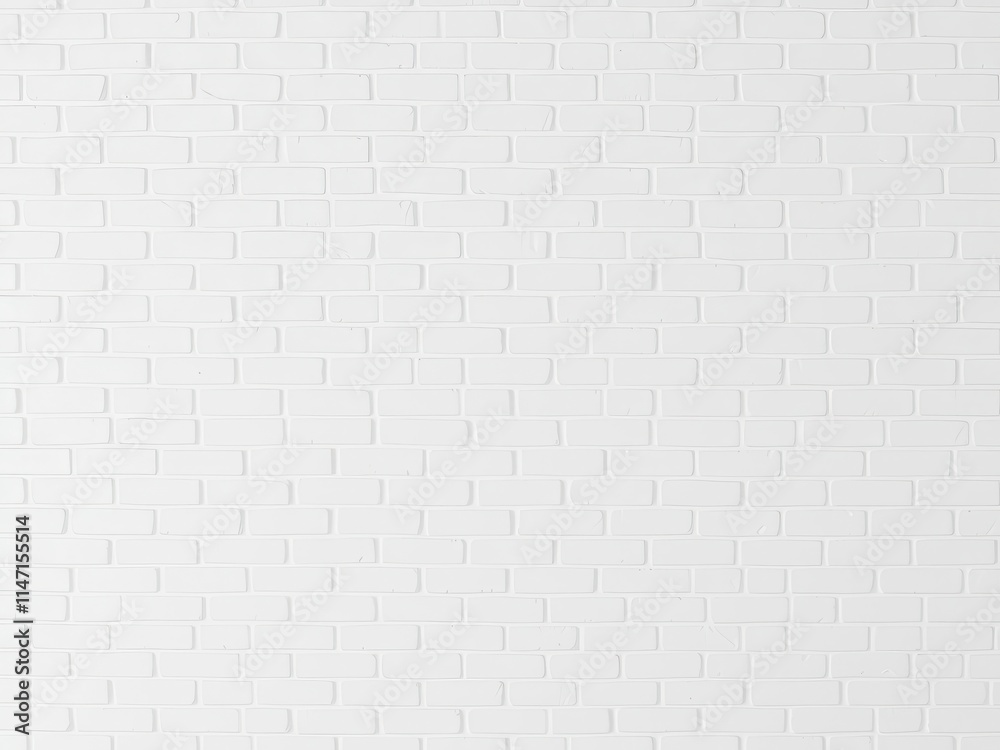 White brick wall with a smooth texture, perfect for adding a minimalist touch to any design project or background, blank, white, background White brick wall with a smooth texture, perfect for adding a minimalist touch to any design project or background, blank, white, background