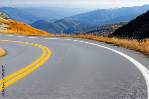 road markings on asphalt, providing clear lane guidance and organization. photo