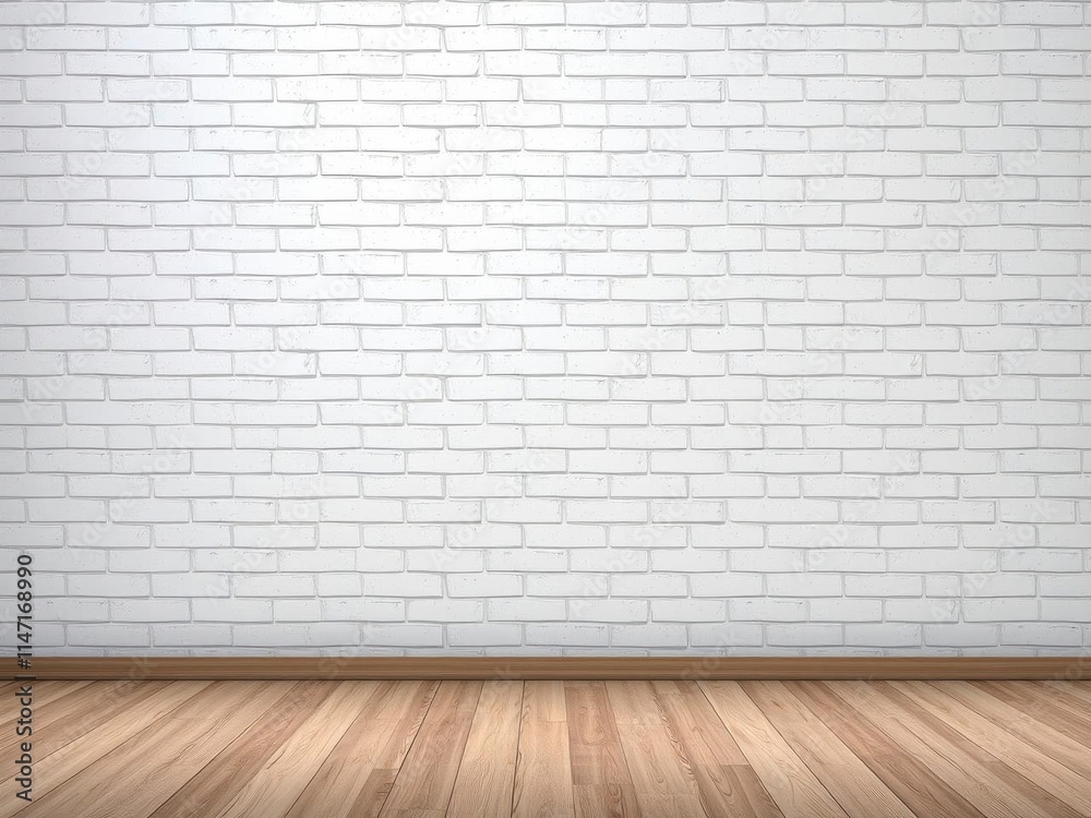 Fototapeta premium White brick wall background with clean and modern appearance, minimalistic, modern, clean