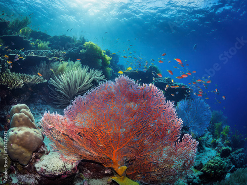 coral reef under water