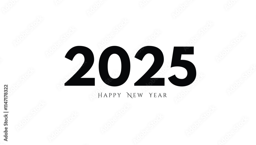 New Year 2025 text design vector illustration, Festive design for Christmas celebrations background. New Year 2025 text design vector illustration, Festive design for Christmas celebrations background.