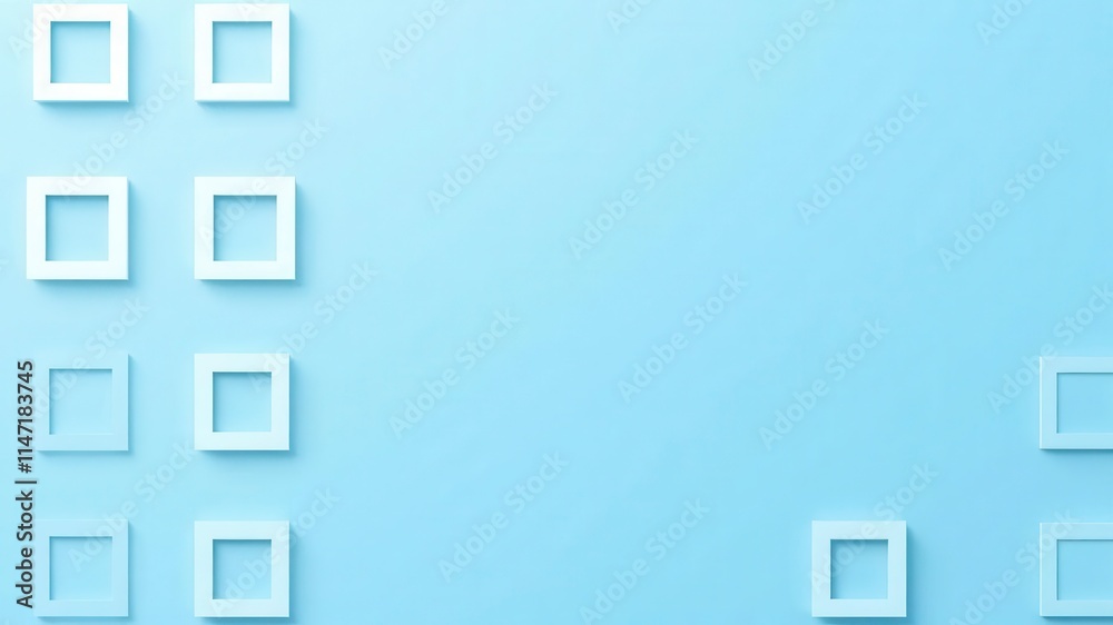 Abstract blue background with white textured layers in geometric shapes, white, squares, background Abstract blue background with white textured layers in geometric shapes, white, squares, background