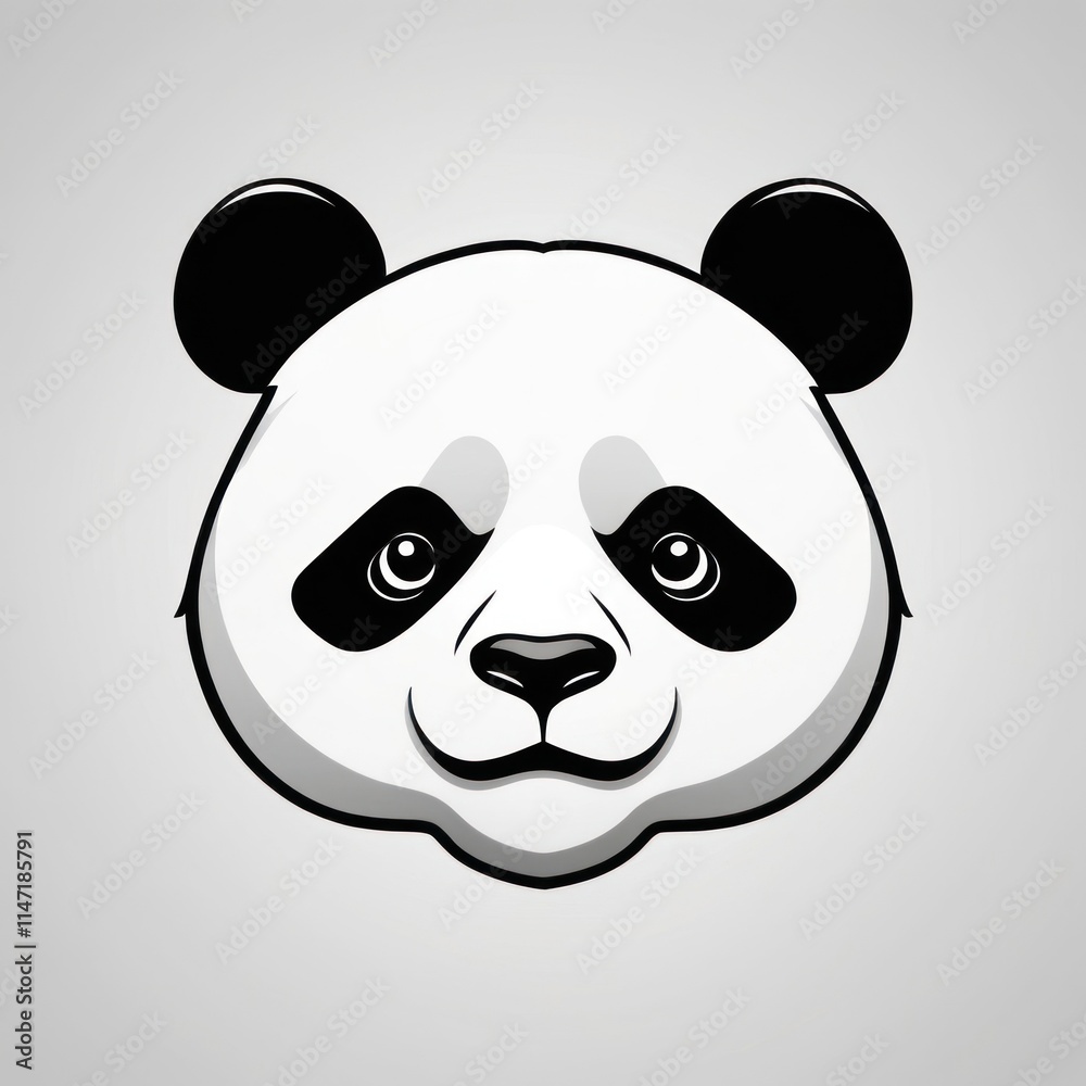 Adorable Panda Bear Face Graphic Illustration Adorable Panda Bear Face Graphic Illustration