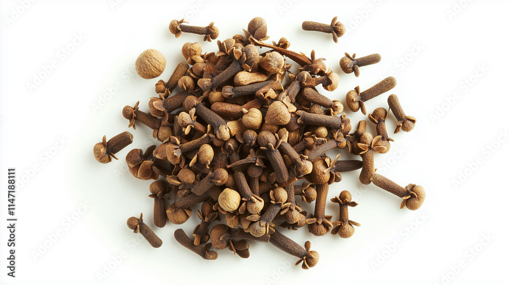 Cloves isolated on white background, close up
