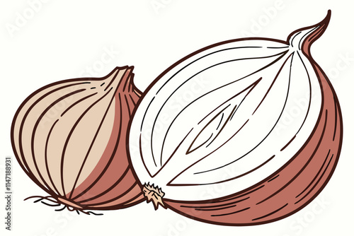 onion isolated on white
