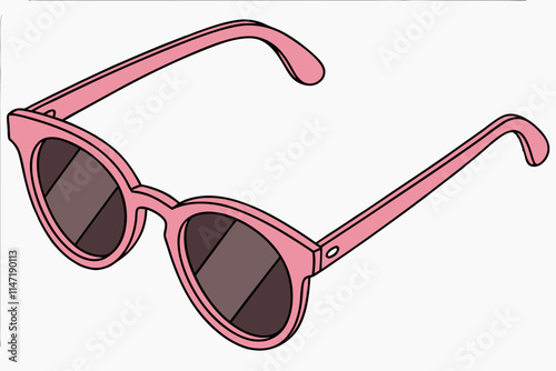 pink sunglasses isolated transparent background
