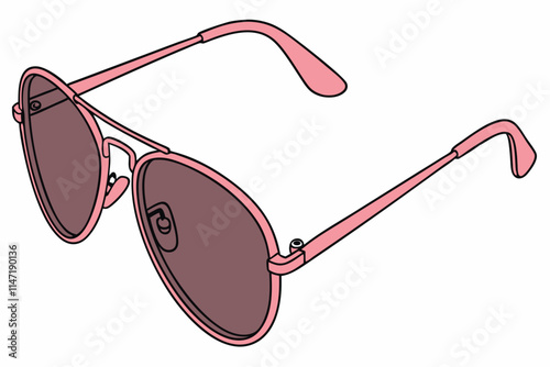 pink sunglasses isolated transparent background
