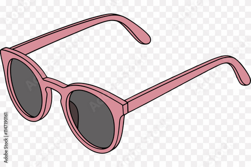 pink sunglasses isolated transparent background
