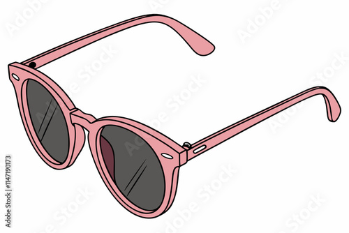pink sunglasses isolated transparent background
