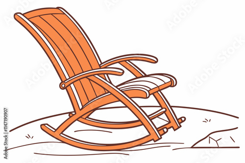 orange chair isolated on white
