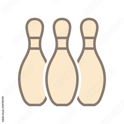 Bowling pin icon. Bowling game. Simple icon Logo template. Bowling club, tournaments. Sport icon.