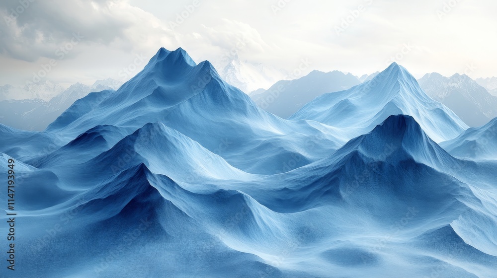 A blue ocean with mountains in the background A blue ocean with mountains in the background