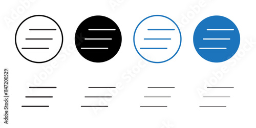 Alignment icon Flat line symbol