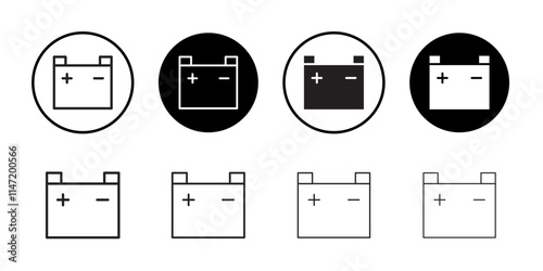 Battery icon Flat line symbol
