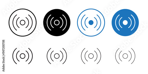 Broadcast Icon Flat line symbol