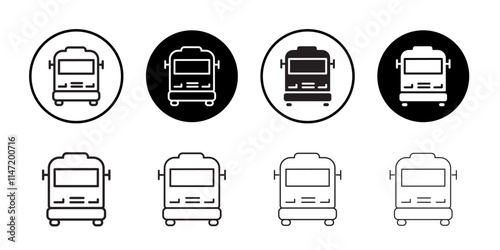 Bus icon Flat line symbol