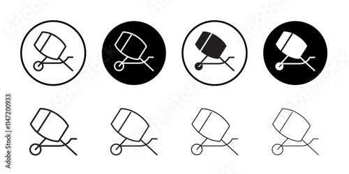 Concrete icon Flat line symbol