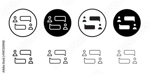 Conversation icon Flat line symbol