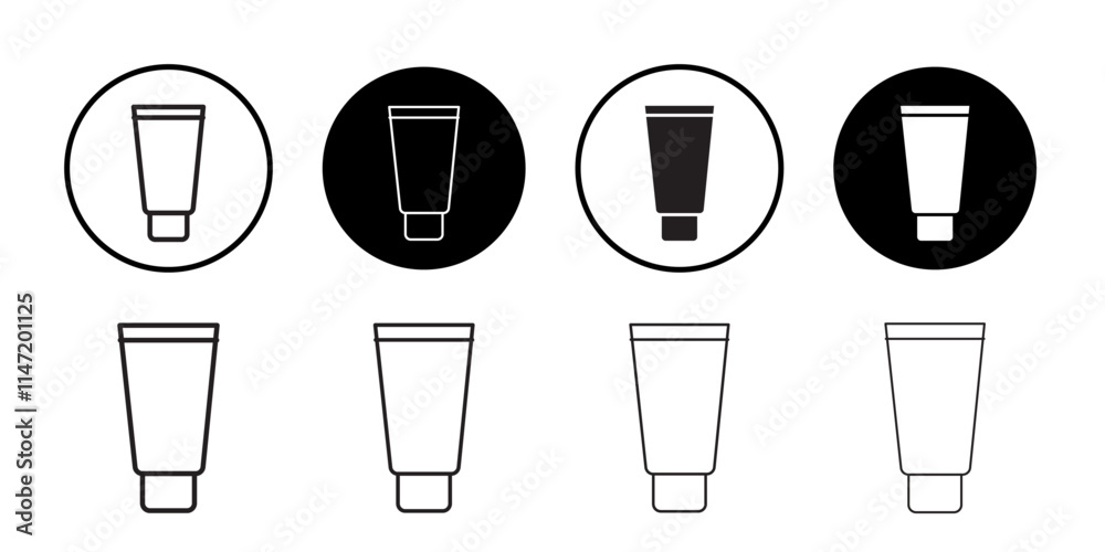 Facewash icon Flat line symbol Facewash icon Flat line symbol