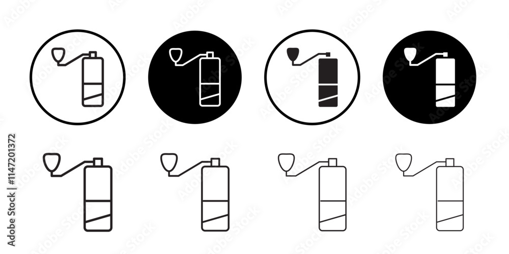 Grinder icon Flat line symbol Grinder icon Flat line symbol