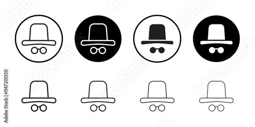 Gentleman icon Flat line symbol