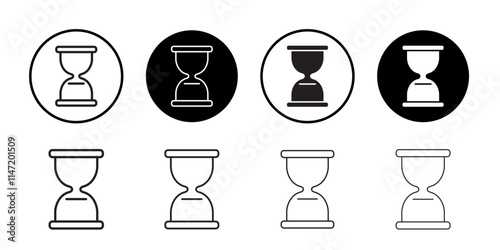 Hourglass icon Flat line symbol