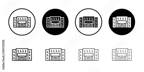 Hotel icon Flat line symbol