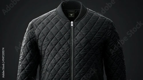 Quilted Jacket Mockup - Front View