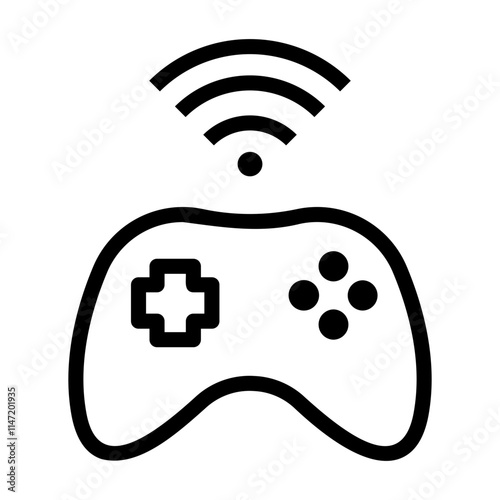 wireless gamepad Line Icon