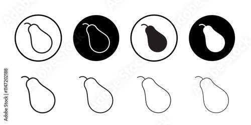 Pear icon Flat line symbol