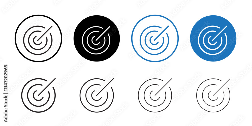 Target icon Flat line symbol