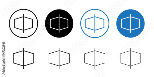Symmetry icon Flat line symbol