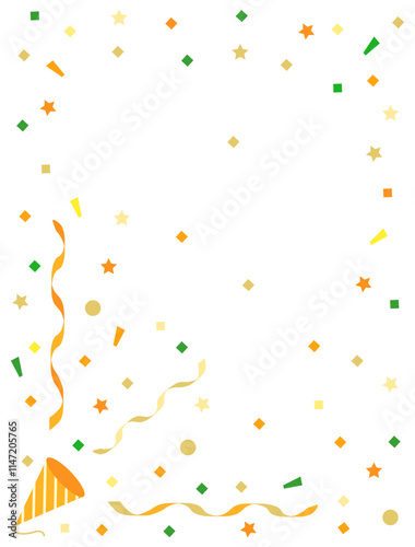 クラッカーと紙吹雪　縦型バージョン