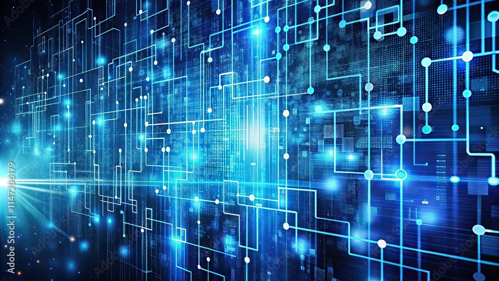 Obraz premium Digital Data Flow, digital data, data streams