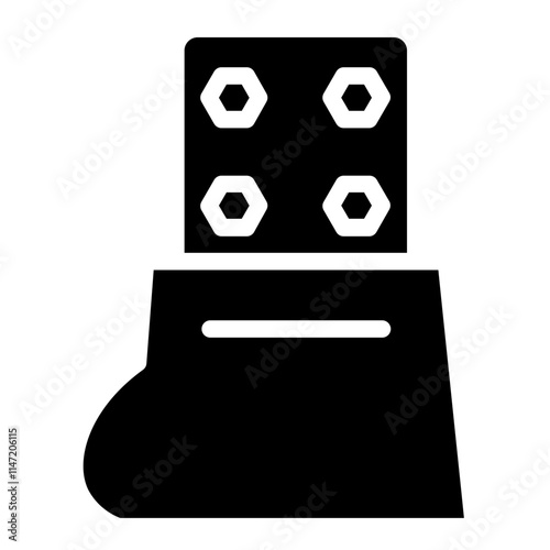 Almond Chocolate Bar Glyph Icon